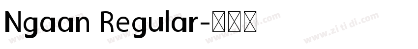 Ngaan Regular字体转换